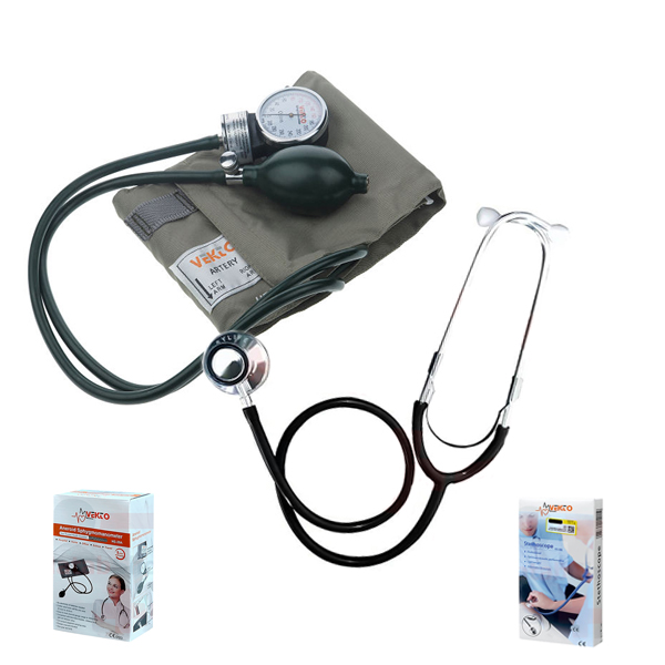 فشارسنج عقربه ای و گوشی پزشکی وکتو Vekto Dial Pressure Gauge