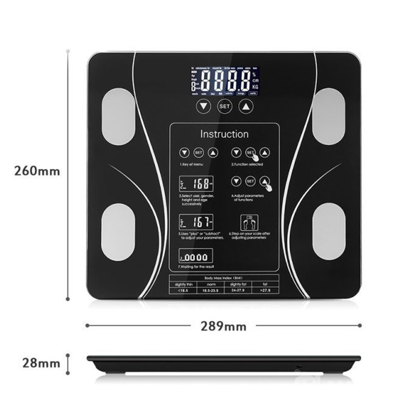 ترازوی دیجیتال هوشمند وزن و چربی حرفه ای هوشمند