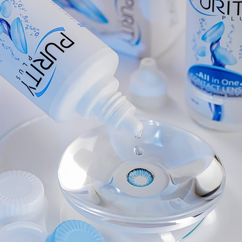 محلول شستشوی لنز پیوریتی پلاس مدل All in One حجم 120 میلی لیتر