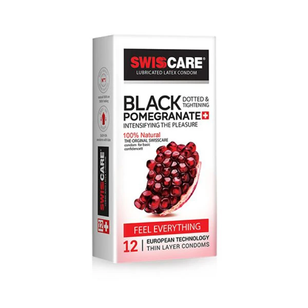 کاندوم سوئیس کر مدل Black Pomegranate منقبض کننده بانوان 12 عددی