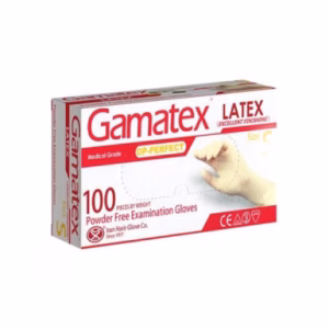 دستکش گاماتکس مدل لاتکس بسته 100 عددی